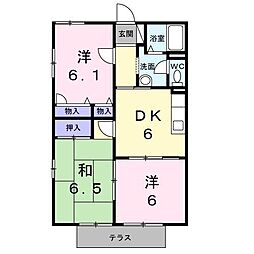 サンフローラ 3DKの間取図画像