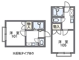 レオパレスナカムラ2 1Kの間取図画像