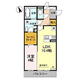 コルディアーレ 1LDKの間取図画像