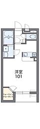 レオネクスト篠山おかのA 1Kの間取図画像