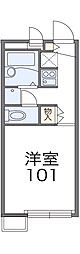 レオパレスイーストオーク2 1Kの間取図画像