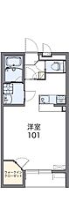 レオネクストトライ 1Kの間取図画像
