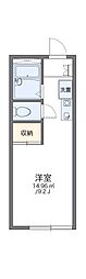 レオパレス南条 1Kの間取図画像