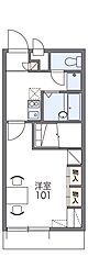 レオパレスグリスィーニャ 1Kの間取図画像