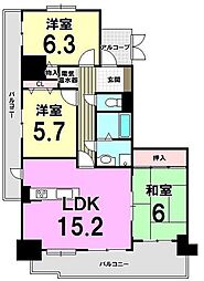 ジョイナス博多南 3LDKの間取図画像