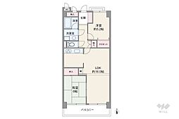 エンゼルハイムパークステージ参番館 2LDKの間取図画像
