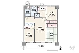 カルム西伊丹 3LDKの間取図画像