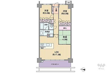 3LDK 間取り