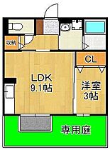 D-room KasumiII  ｜ 福岡県北九州市戸畑区新池3丁目（賃貸アパート1LDK・1階・32.55㎡） その2