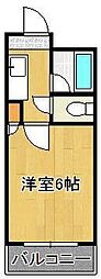 リバーサイド藤光 1Kの間取図画像