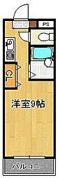 サニーベール前田 ワンルームの間取図画像