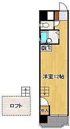 ジュネス戸畑駅前 ワンルームの間取図画像