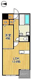 MON665 1LDKの間取図画像