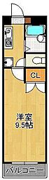 KMマンション八幡駅前 1Kの間取図画像