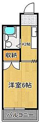 ロイヤルステイ 1Kの間取図画像