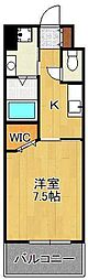 アルゴヴィラージュ工大前 1Kの間取図画像