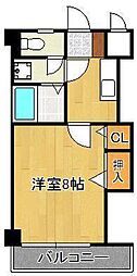 ピエドラブランカ西本町 1Kの間取図画像