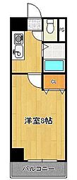 アリビオ八幡 1Kの間取図画像