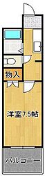 エルザサンリバー戸畑 1Kの間取図画像