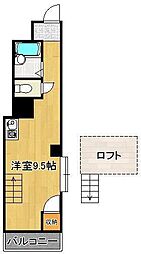 ジュネス戸畑駅前 ワンルームの間取図画像