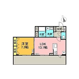 メゾン プルミエール 1LDKの間取図画像