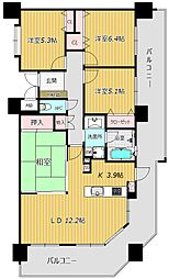 エイル・ヴィラグランシス駅前中央 4LDKの間取図画像
