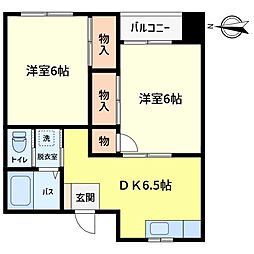 メゾン高橋 2DKの間取図画像