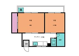 ハイム田中 301号室 ｜ 東京都葛飾区東四つ木３丁目6-10（賃貸マンション2K・3階・29.07㎡） その2