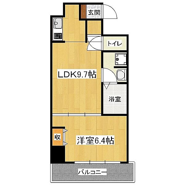 サンクチュアリ山科 ｜京都府京都市山科区竹鼻竹ノ街道町(賃貸マンション1LDK・9階・38.13㎡)の写真 その2