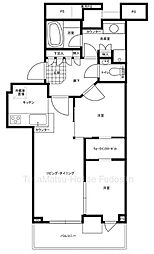 ベイクレストタワー 2LDKの間取図画像