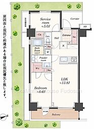 オープンレジデンシア新宿ザ・ハウス 1SLDKの間取図画像