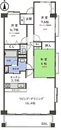 エクセラージュ嵐山 3LDKの間取図画像