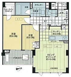 TheCLASS等々力レジデンス 2LDKの間取図画像