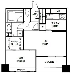 ファミールアクアージュ 1LDKの間取図画像