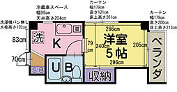 セサミ小泉 1Kの間取図画像
