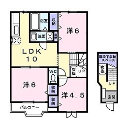 クレストール北野 3LDKの間取図画像