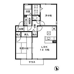ストークガーデンB 2LDKの間取図画像
