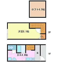 LOFTMAMAMOOB 1DKの間取図画像