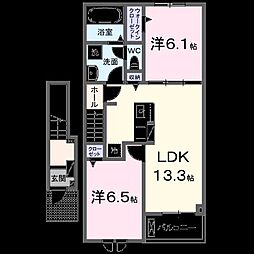 グランツ向屋敷 II 2LDKの間取図画像