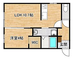 仮)稲吉新築アパート 1LDKの間取図画像