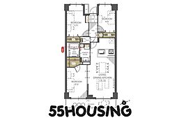 レジデンシャル武蔵浦和ザ・マークプレイス 3LDKの間取図画像