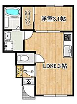 AIZU鳥栖 102 ｜ 佐賀県鳥栖市松原町1786-1（賃貸アパート1LDK・1階・27.74㎡） その2