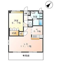 スクエアガーデンあさひ 105 ｜ 佐賀県鳥栖市村田町45-1（賃貸アパート1LDK・1階・44.96㎡） その2