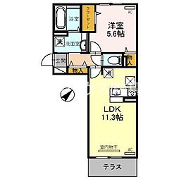 カーサステラ2 1LDKの間取図画像
