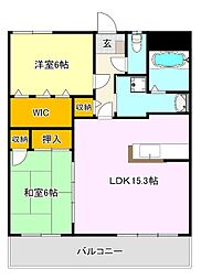 ネオハイムビル 2LDKの間取図画像