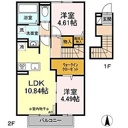 DStyle 2LDKの間取図画像