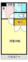 MOTOKOGA寮 1Kの間取図画像