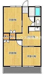 シティハイムコスモス 3DKの間取図画像