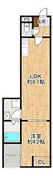 本町1丁目新築アパート 1LDKの間取図画像