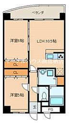 イー・ポプラール2 2LDKの間取図画像